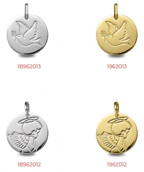 medallas comunion oro plata