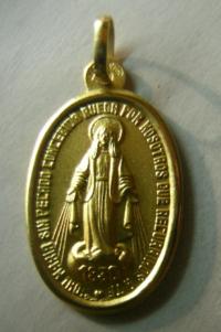 medalla milagrosa oro plata